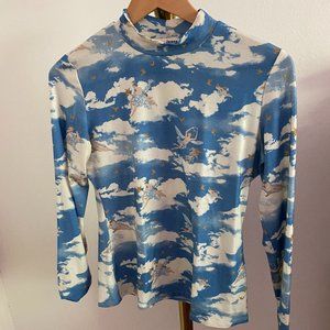 Cherub-Print Reformation Turtleneck